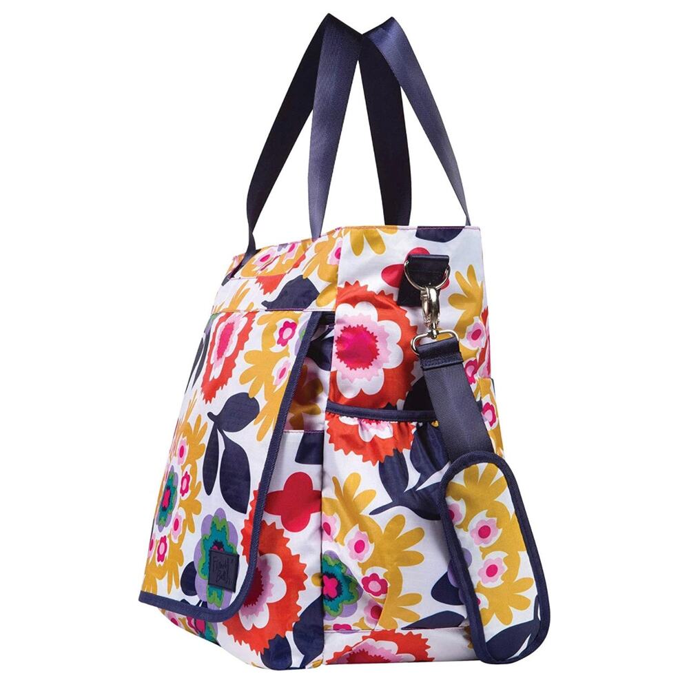 French Bull Floral Diaper Bag Stroller Tote Changing Pad & Dirty Duds Pouch NEW - Picture 3 of 7